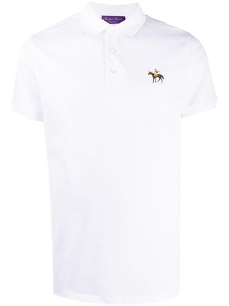 Ralph Lauren Purple Label Polo con ricamo - Bianco