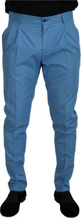 Dolce & Gabbana Chinos - Heren - Chinos - Blauw - S - Katoen - Broeken