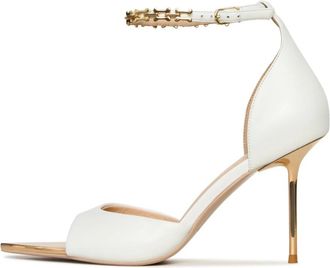 Cesare Gaspari Stiletto High Heeled Sandalen Malena - White - Dames - Sandalen met hakken - Wit - 39 EU - Schoenen