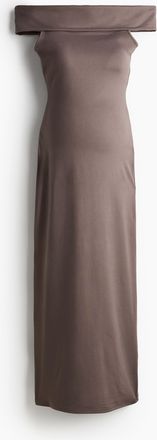 H&M MAMA Off-Shoulder-Kleid aus Jersey - Beige