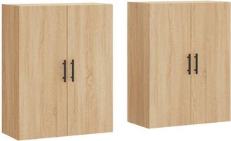 vidaXL Armario de pared 2 unidades roble Sonoma 69,5x34x90 cm Vidaxl