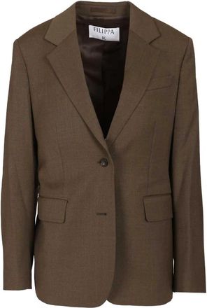 Filippa K Delilah Blazer - Dames - Blazers - Grijs - M - Wol - Jassen