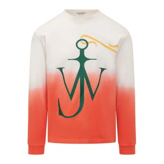 J.W.Anderson Long Sleeve Tops, male, Multicolor, Size: XL Dip Dye Anchor Longsleeve