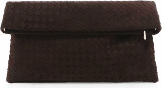 Billini Womens Alicia Clutch Bag In Dark Cacao Suede