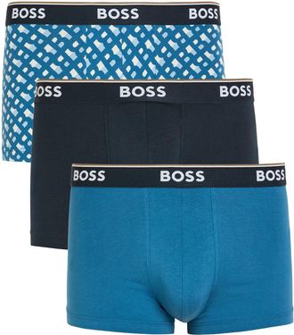 BOSS Boss Stretch-cotton Boxer Briefs - set of Three - Blue - XL
