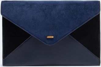 Khaite Clutch Grace in suede con pelle