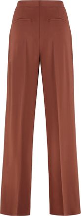 Pinko Womens Wide-Leg Trousers Pergamino Cinnamon Viscose