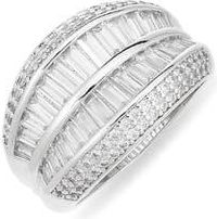 Nordstrom Rack Cubic Zirconia Statement Ring in Clear- Silver at Nordstrom Rack, Size 7