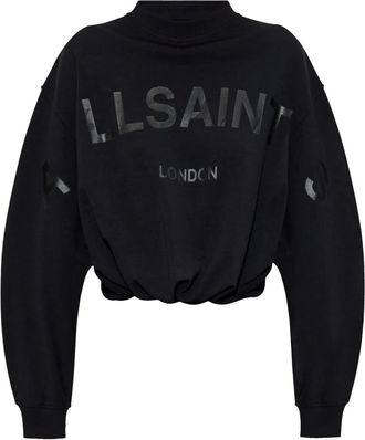 AllSaints Sweater met print - Zwart