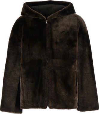 Yves Salomon Mujer, Chaquetas, Marr&oacute;n, Talla: S