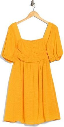 FRNCH Emy Puff Sleeve Fit & Flare Dress in Mangue at Nordstrom Rack, Size X-Small