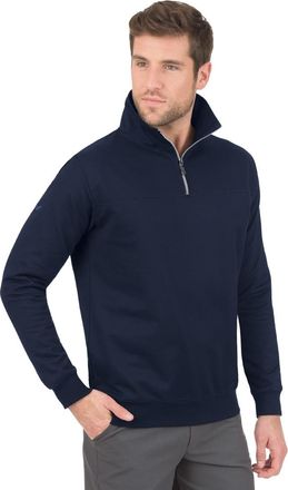 Trigema Sweatshirt TRIGEMA TRIGEMA Sweatshirt mit Reissverschluss, Herren, Gr. 4XL, blau (navy), 70% Baumwolle, 30% Polyester, Basic, Sweatshirts Sweatshirt
