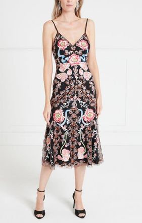 Temperley London Bilbao Strappy Dress in Black at Nordstrom, Size 10
