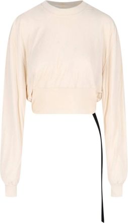 Rick Owens Cropped T-shirt With Lace