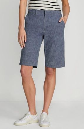 Lands End Elastic Back Classic 12 Chino Shorts in Evening Sky Chambray at Nordstrom, Size 14Short