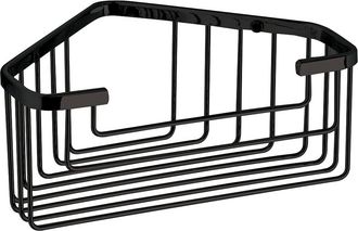 OEM Cesta De Ducha, Estante De Ducha, Esquinero, Acero Inoxidable, Negro Mate, 20 X 15,1 X 8 Cm