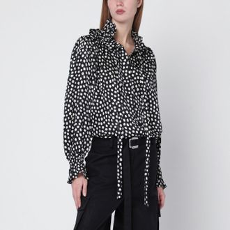 Chlo&eacute; Blusa in seta a pois