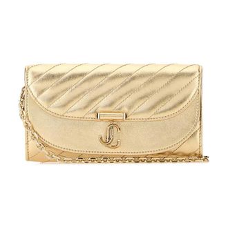 Jimmy Choo London Cross Body Bags, female, Yellow, Size: ONE SIZE Avn Curve Clutch