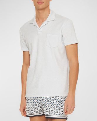 Orlebar Brown Mens Terry Toweling Polo Shirt