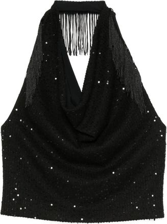 Iro Top con paillettes - Nero