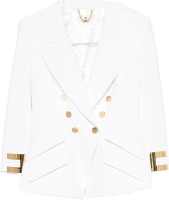 Elisabetta Franchi Dubbelrijige Blazer - Dames - Blazers - Wit - M - Jassen