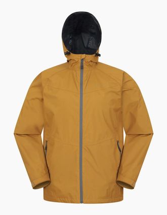 Mountain Warehouse Mens Mountain Warehouse Mens Summit Extreme Waterproof 2.5 Layer Jacket - Yellow/Orange - Size: 46/Regular