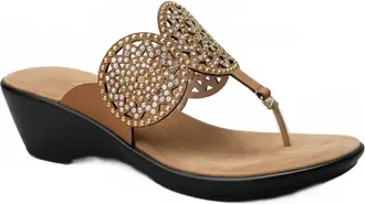 Onex Womens Alfie Toe Thong Sandal In Tan