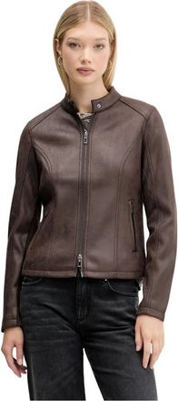 Desigual Dames, Jassen, Bruin, Maat: XS Leer