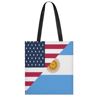 Generic U.S. And Argentina Flag Womens Tote Casual Shopping Bag Lightweight Shoulder Bags Hobos Handbag for Work Travel Daily 35x40cm