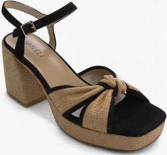 Vaneli Womens Mina Sandal In Black / Natural