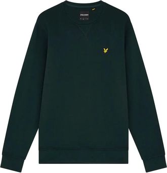 Lyle & Scott Sweatshirt met ronde hals - Heren - Sweatshirts - Groen - M - Katoen - Hoodies & sweatvesten