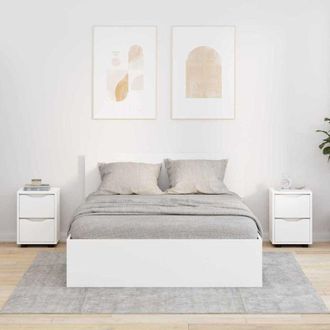 vidaXL vidaXL Comodini 2 pcs Bianco 30,5 x 30 x 43 cm Legno multistrato