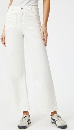 Mavi Paloma Marine Patch Pocket Ankle Wide Leg Jeans in White Flex Blue at Nordstrom, Size 25 27
