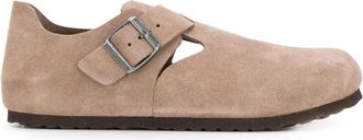 Birkenstock Taupe Bruin Su&egrave;de Gespte Loafers - Heren - Loafers - Beige - 41 EU - Su&egrave;de - Schoenen