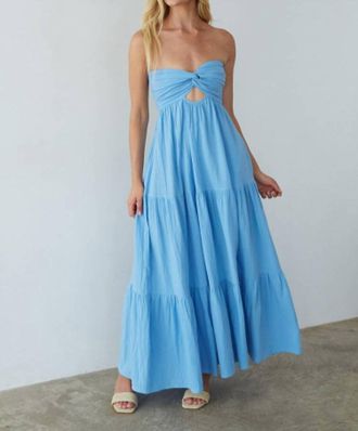 Cotton Candy L.A. Sunset Layers Maxi Dress In Light Blue