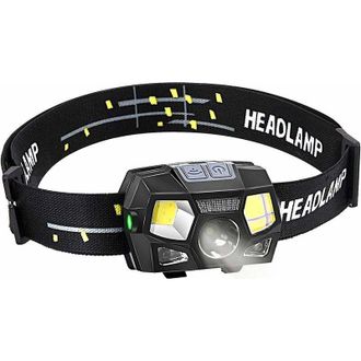 OEM Linterna Frontal Led De 300 L&uacute;menes, Recargable Por Usb, Potente, Con 5 Modos De Iluminaci&oacute;n, Resistente Al Agua Ipx4 Y Sensor De Movimiento Para Corr