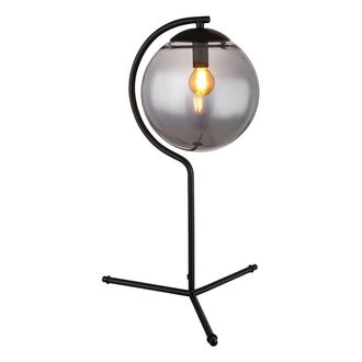 Globo Lighting L&aacute;mpara De Mesa - Porry - Negro - Vidrio Vidrio Ahumado - - Globo