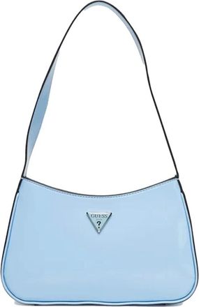Guess Blauwe Schoudertas met Metalen Logo - Dames - Schoudertassen - Blauw - ONE Size - Leer - Tassen
