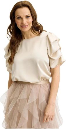 In Front IN Front, Dames, Blouses & Shirts, Beige, Maat: M