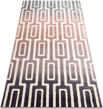 RugsX Rugsx - Alfombra Kake 25809657 Laberinto Moderno Violet / Rosado / Gris Purple 120x170 Cm