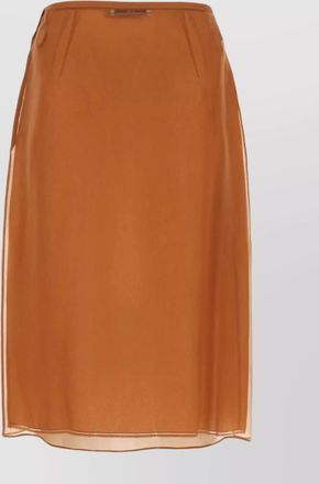 Prada silk organza see-through skirt