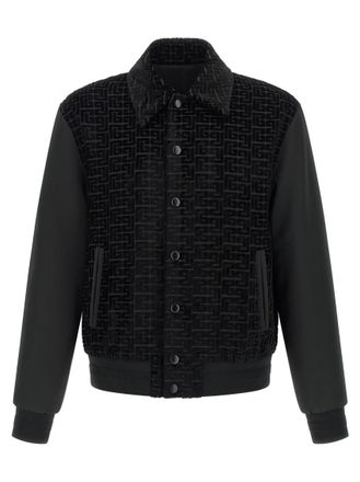 Balmain Black Logo Bomber Jacket