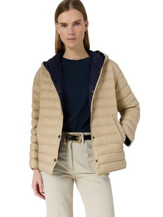 Gerard Darel Priscille Reversible Hooded Jacket in Sand at Nordstrom, Size X-Large
