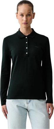 Lacoste Polo Slim Fit L.12.D Mini Piqu&eacute; Stretch - - Tops - Donna - Verde - M