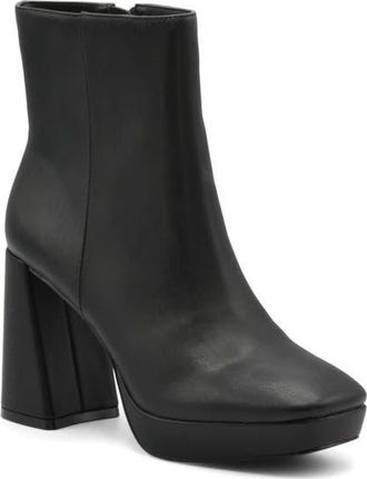 Charles by Charles David Narah Block Heel Platform Bootie in Black-Sm at Nordstrom, Size 5.5