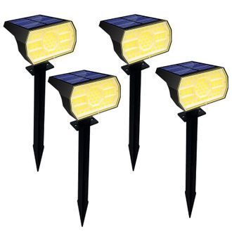 OEM Conjunto De Focos Solares, 56 Led, Luz Blanca C&aacute;lida 3000k, Panel De 2w, Bater&iacute;a De 1500mah, Resistente Al Agua Ip65, Para Jard&iacute;n Y Entrada De Veh&iacute;cul