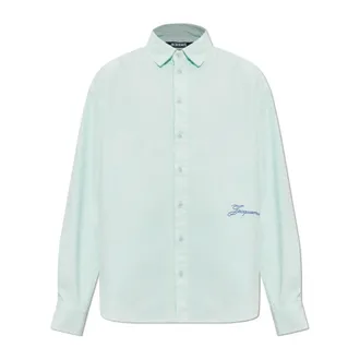 Jacquemus Overhemden, Heren, Blauw, XL, Katoen, Simon Katoenen Shirt