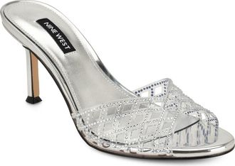 Nine West Mazzy Slide Sandal in Clear at Nordstrom, Size 10.5