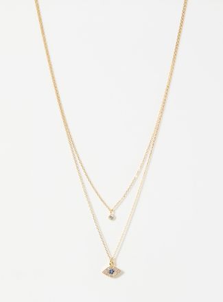 Simons Womens Evil eye double-row chain
