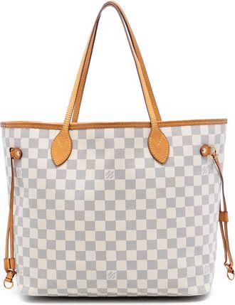 Louis Vuitton Pre-owned Womens Damier Azur Neverfull Mm - Light Grey Textile - One Size